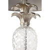 Langley Glass Pineapple Floor Lamp - Antique Silver