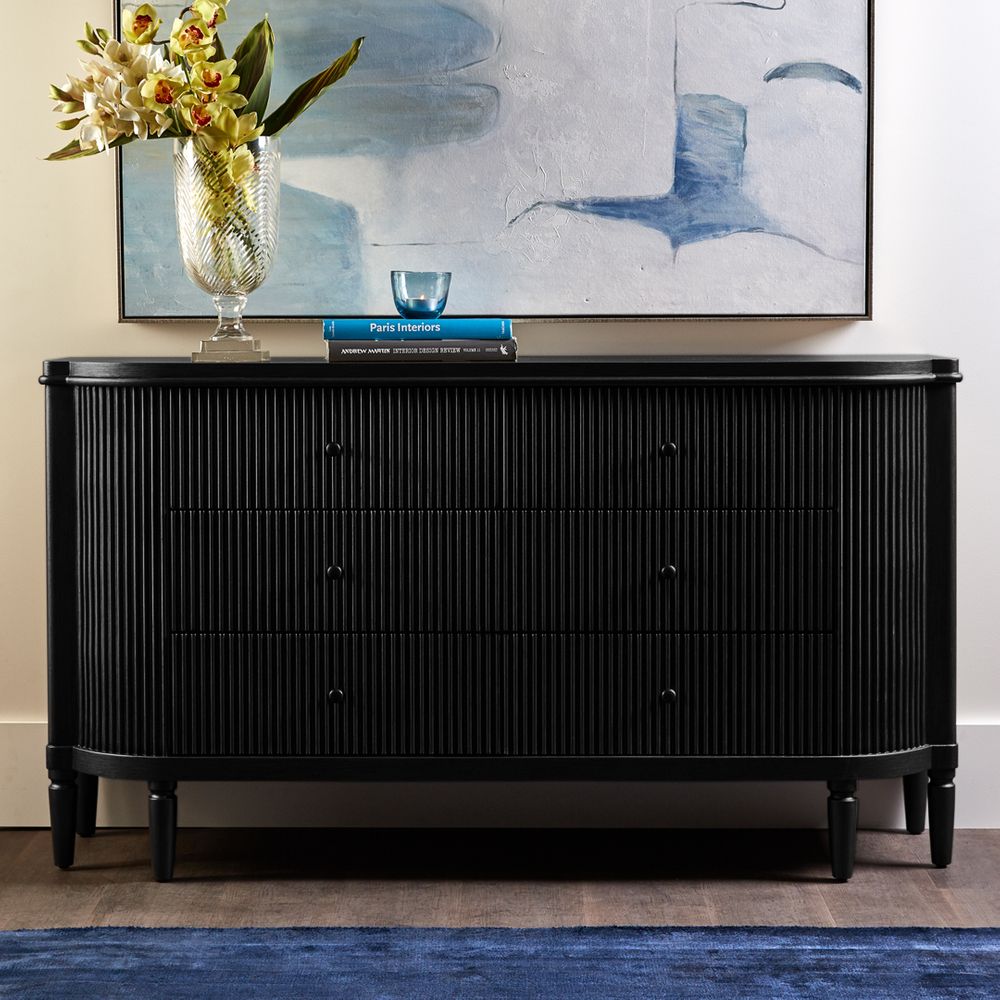 black chest of drawers, arielle-6-drawer-chest-black, Cafe lighting Arielle, Interior Collections
