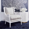 Havana White Rattan Occasional Chair - Natural Linen