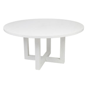 Liverpool Round Dining Table - white