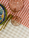 Coastal hamptons tablecloth, linen plaid tablecloth, checked tablecloth, linen tablecloths, 100% linen tablecloths, rust tablecloth, rust red linen tablecloth, hamptons tablecloth, red plaid tablecloth, Interior Collections tablecloth, Dining Table Artistry, designer tablecloth, Creative Tablescapes, Elevate Dining Experience, stunning tablecloths, indoor outdoor tablecloths, Easter tablecloth, Christmas tablecloth