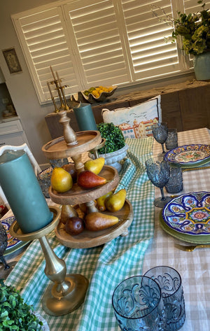 Coastal hamptons tablecloth, linen plaid tablecloth, checked tablecloth, linen tablecloths, 100% linen tablecloths, mint green tablecloth, hamptons tablecloth, green plaid tablecloth, Interior Collections tablecloth, Dining Table Artistry, designer tablecloth, Creative Tablescapes, Elevate Dining Experience, stunning tablecloths, indoor outdoor tablecloths, Easter tablecloth, Christmas tablecloth