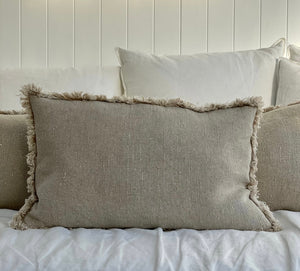 Paris Reversible Natural Linen Cushion Cover