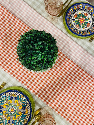 Coastal hamptons tablecloth, linen plaid tablecloth, checked tablecloth, linen tablecloths, 100% linen tablecloths, rust tablecloth, rust red linen tablecloth, hamptons tablecloth, red plaid tablecloth, Interior Collections tablecloth, Dining Table Artistry, designer tablecloth, Creative Tablescapes, Elevate Dining Experience, stunning tablecloths, indoor outdoor tablecloths, Easter tablecloth, Christmas tablecloth