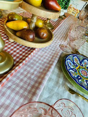 Coastal hamptons tablecloth, linen plaid tablecloth, checked tablecloth, linen tablecloths, 100% linen tablecloths, rust tablecloth, rust red linen tablecloth, hamptons tablecloth, red plaid tablecloth, Interior Collections tablecloth, Dining Table Artistry, designer tablecloth, Creative Tablescapes, Elevate Dining Experience, stunning tablecloths, indoor outdoor tablecloths, Easter tablecloth, Christmas tablecloth