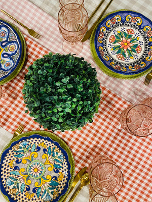 Coastal hamptons tablecloth, linen plaid tablecloth, checked tablecloth, linen tablecloths, 100% linen tablecloths, rust tablecloth, rust red linen tablecloth, hamptons tablecloth, red plaid tablecloth, Interior Collections tablecloth, Dining Table Artistry, designer tablecloth, Creative Tablescapes, Elevate Dining Experience, stunning tablecloths, indoor outdoor tablecloths, Easter tablecloth, Christmas tablecloth