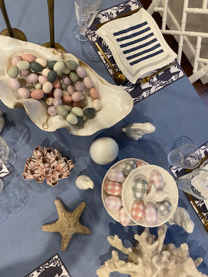 Coastal hamptons tablecloth, linen tablecloths, 100% linen tablecloths, coastal blue tablecloth, hamptons tablecloth, duckegg blue tablecloth, Interior Collections tablecloth, , Dining Table Artistry, designer tablecloth, Creative Tablescapes, Elevate Dining Experience, stunning tablecloths, indoor outdoor tablecloths