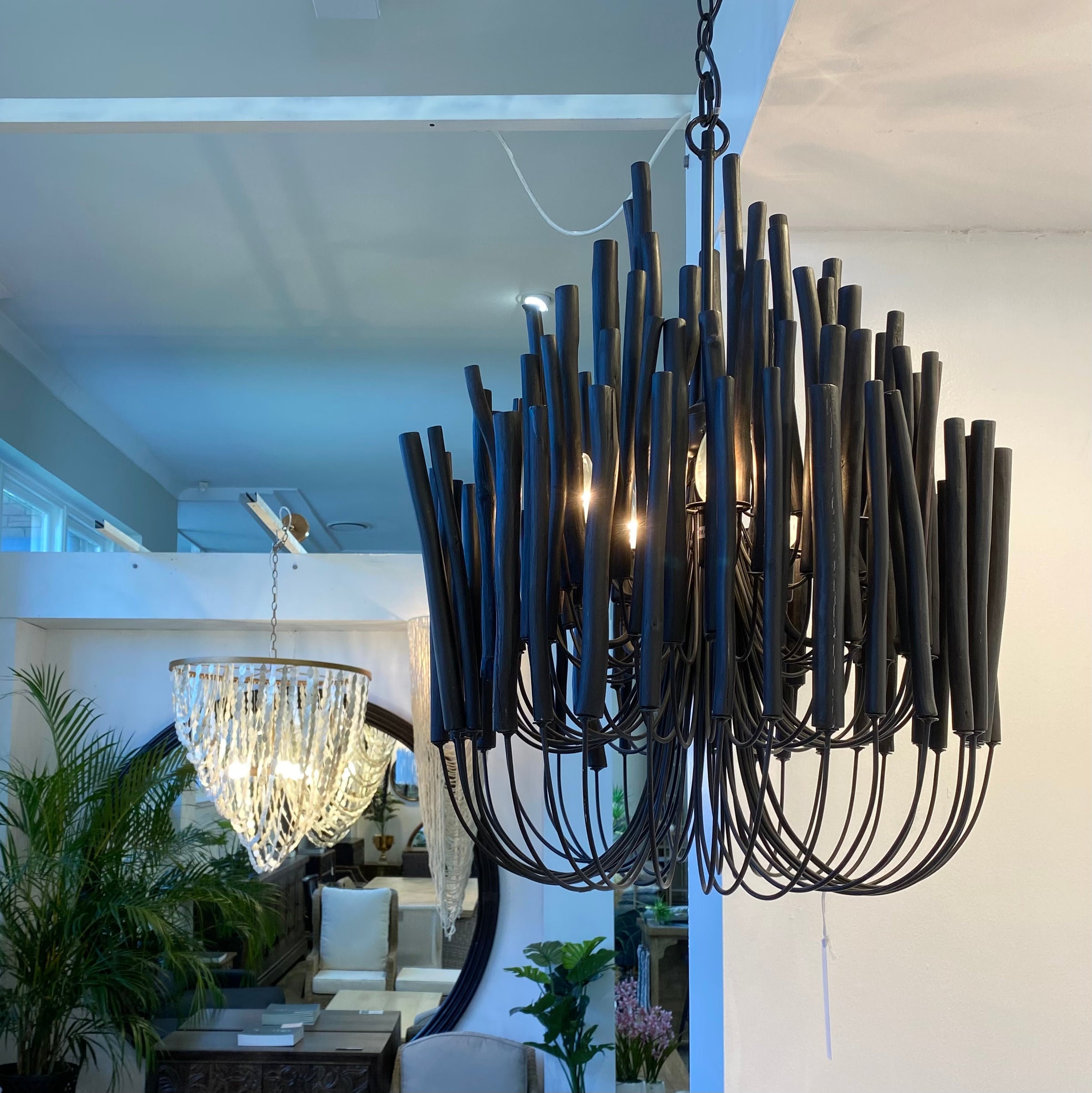 Black candle chandelier deals