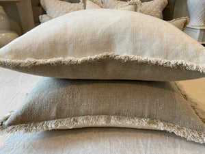 Paris Reversible Rustic Linen Cushion Cover