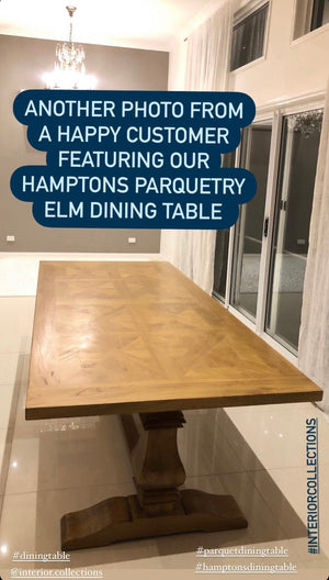 Hamptons Parquetry Elm dining table