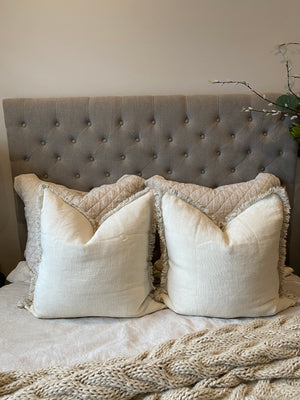 Paris Reversible Natural Linen Cushion Cover