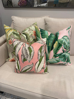 Tropical 2 tone Leaves - Outdoor/Indoor Cushion Cover