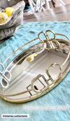 Luxury Gold Round Mirror Tray