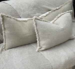 Paris Reversible Natural Linen Cushion Cover