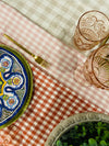 Coastal hamptons tablecloth, linen plaid tablecloth, checked tablecloth, linen tablecloths, 100% linen tablecloths, pink tablecloth, pink linen tablecloth, hamptons tablecloth, pink plaid tablecloth, Interior Collections tablecloth, Dining Table Artistry, designer tablecloth, Creative Tablescapes, Elevate Dining Experience, stunning tablecloths, indoor outdoor tablecloths, Easter tablecloth, Christmas tablecloth, pink love