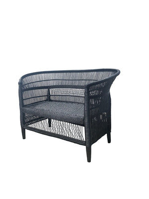 Malawi Chair Double Seater black, black  malawi, Interior Collections, Malawi chair, Malawi, African rattan furniture, black rattan furniture, rattan sofa, rattan chair, Coastal drift, Malawi 2 seater, Malawi Sydney, Malawi Victoria, Malawi Queensland, rattan 2 seater