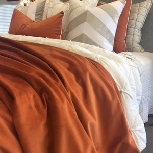 Paloma Burnt Orange Velvet Cover