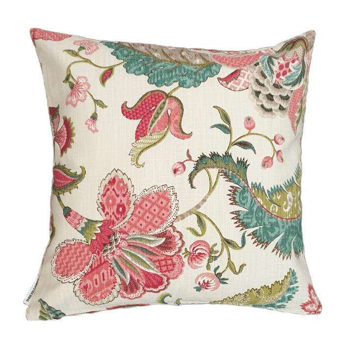 Dusty Rose Floral Cushion Cover
